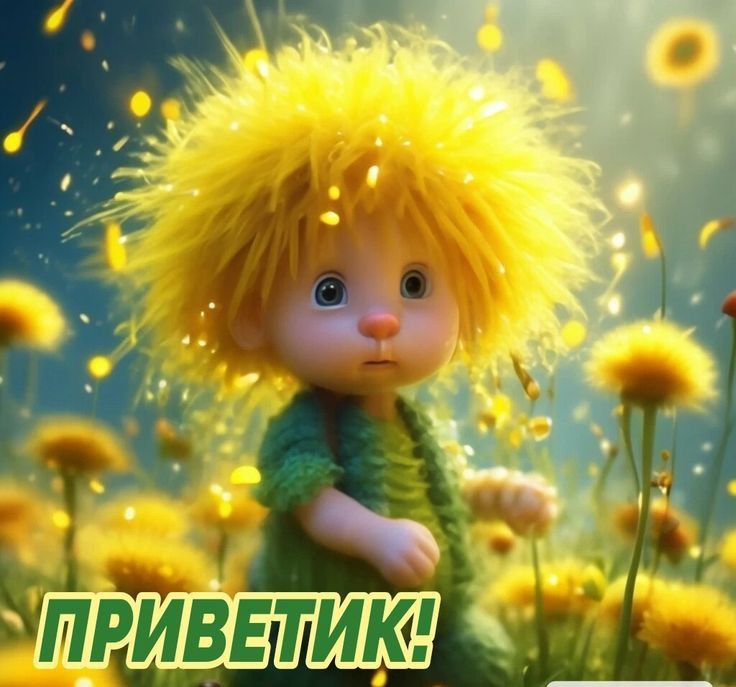 Открытка «С добрым утром»: Милый Приветик! Яркая открытка с позитивом и радостью. Тэги: прикольная, улыбка, красивая…