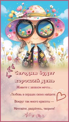 Открытка «Добрый день»: Хороший день и позитив – красивая открытка с цветами. Тэги: Добрый день и добрые пожелания…