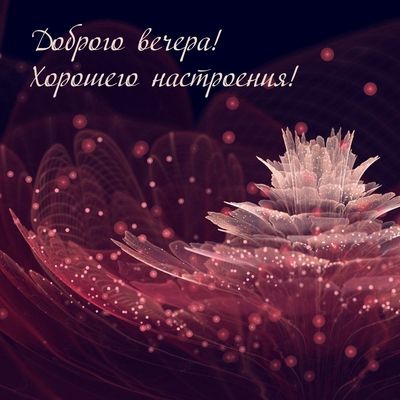 Открытка «Пожелание»: Доброго вечера и хорошего настроения!. Тэги: красивая, позитив, настроение, нежная, милая…