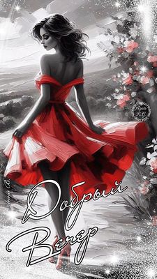 Открытка «Пожелание»: Добрый вечер! Красивая открытка для женщины. Тэги: подруга, женщина, девушка, красивая, позитив…