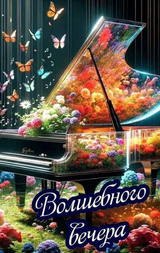 Открытка «Пожелание»: Волшебного вечера! Красивая открытка с цветами. Тэги: красивая, позитив, радость, цветок…