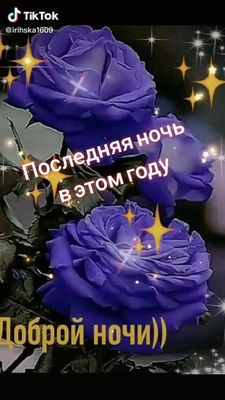 Открытка «Пожелание»: Последняя ночь года: Доброй ночи с волшебными розами. Тэги: красивая, цветок, настроение, нежная…