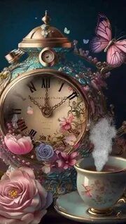 Открытка «С добрым утром»: Доброе утро: красивая открытка с чаем и цветами. Тэги: Добрый день, С добрым утром и хорош…