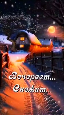 Открытка «Красивая»: Уютный зимний вечер: Вечереет, снежит. Тэги: окно, настроение, зима, дерево, природа, снег, забор…