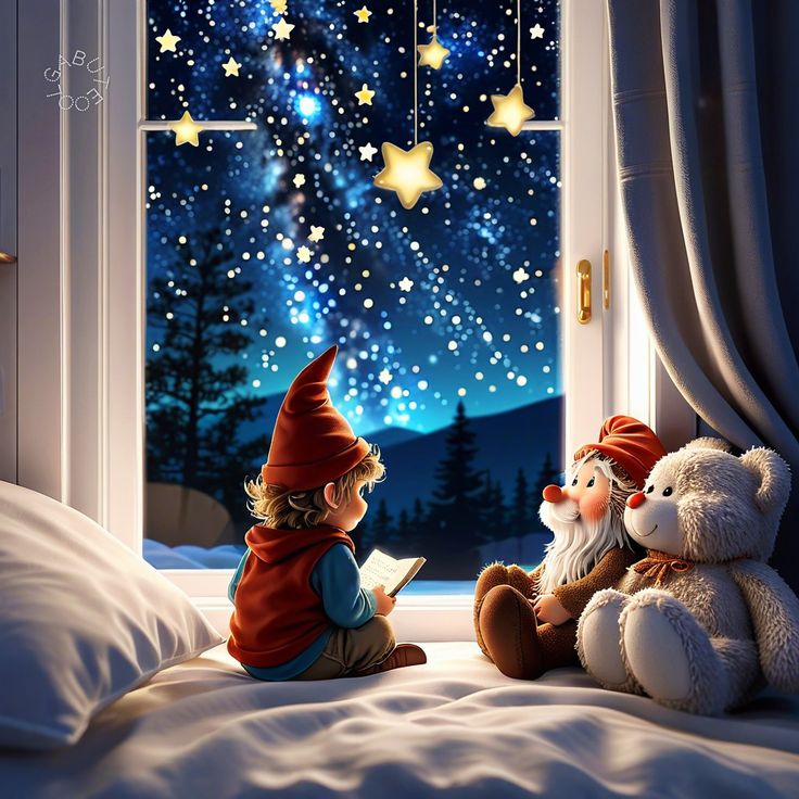 Открытка «Животное»: Уютного вечера и сладких снов под звёздным небом. Тэги: пожелание, красивая, позитив, радость…