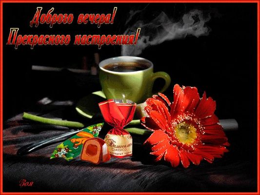 Открытка «Добрый вечер и пожелания»: Добрый вечер и прекрасное настроение!. Тэги: Доброго вечера и хорошего настроения…