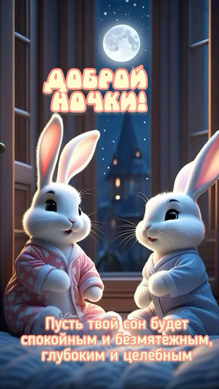 Открытка «Животное»: Добрая ночка и сладких снов. Тэги: пожелание, милота, нежная, милая, пижама, сон, добрый вечер…