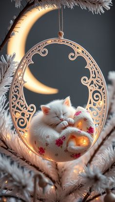 Открытка «Кот»: Сладких снов пушистому коту в уютном кресле. Тэги: животное, нежная, милая, свет, розовый, отдых…